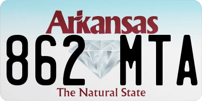 AR license plate 862MTA