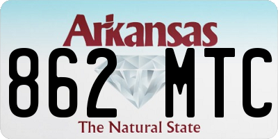 AR license plate 862MTC