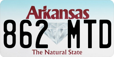 AR license plate 862MTD