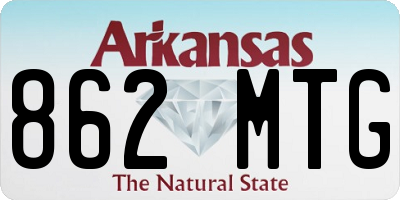 AR license plate 862MTG