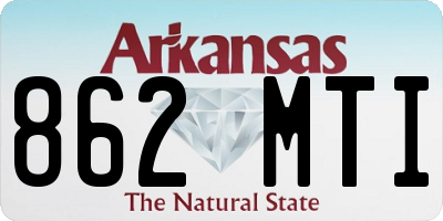 AR license plate 862MTI