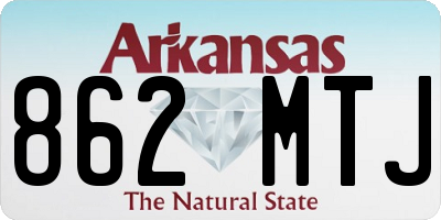 AR license plate 862MTJ