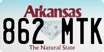 AR license plate 862MTK