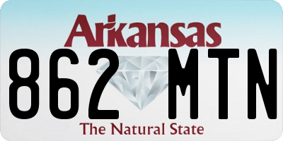 AR license plate 862MTN