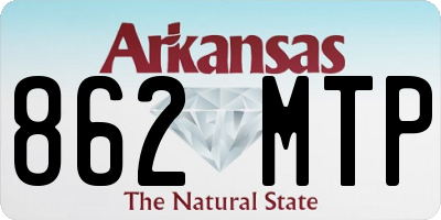 AR license plate 862MTP