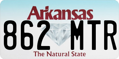 AR license plate 862MTR