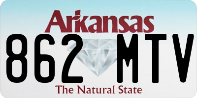 AR license plate 862MTV