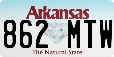 AR license plate 862MTW