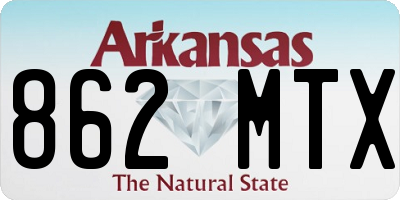 AR license plate 862MTX