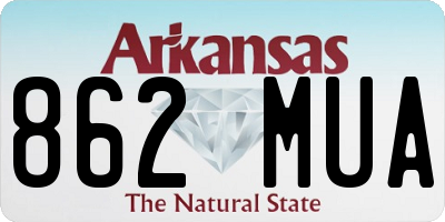 AR license plate 862MUA