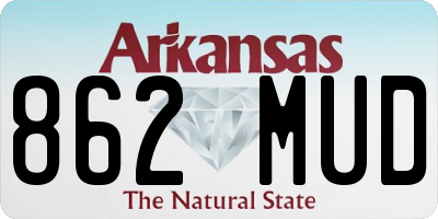 AR license plate 862MUD