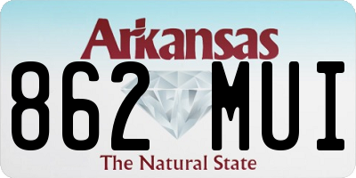 AR license plate 862MUI