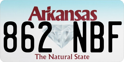 AR license plate 862NBF