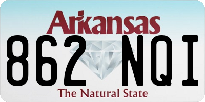 AR license plate 862NQI