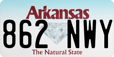 AR license plate 862NWY