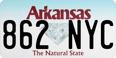 AR license plate 862NYC