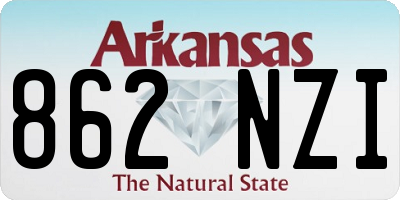 AR license plate 862NZI