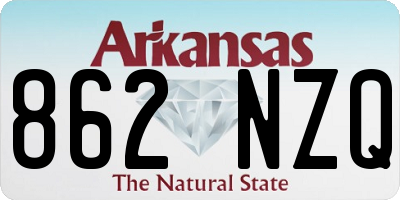 AR license plate 862NZQ