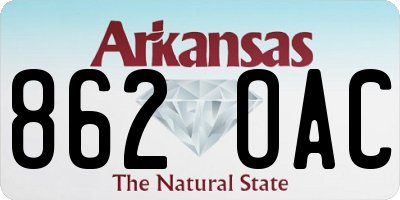 AR license plate 862OAC