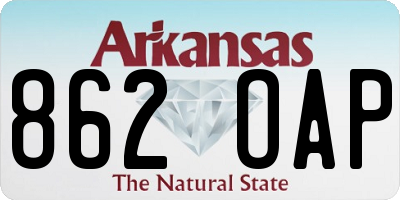 AR license plate 862OAP