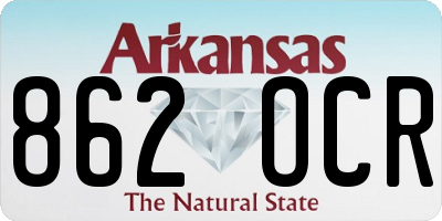 AR license plate 862OCR
