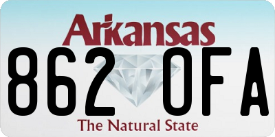 AR license plate 862OFA