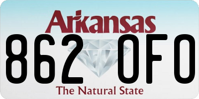 AR license plate 862OFO