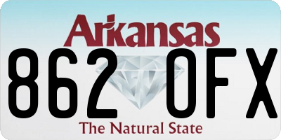 AR license plate 862OFX