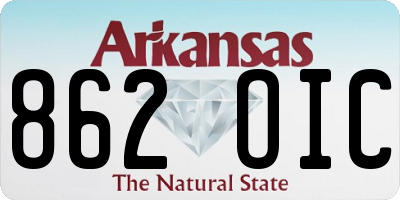 AR license plate 862OIC