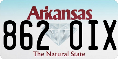 AR license plate 862OIX