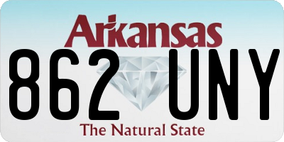 AR license plate 862UNY