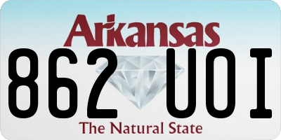 AR license plate 862UOI
