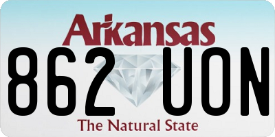 AR license plate 862UON