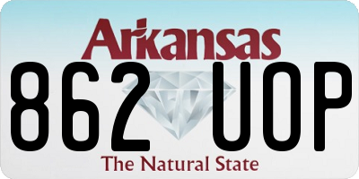 AR license plate 862UOP