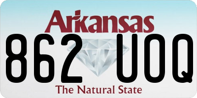 AR license plate 862UOQ