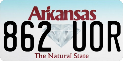 AR license plate 862UOR