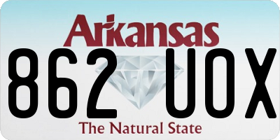 AR license plate 862UOX