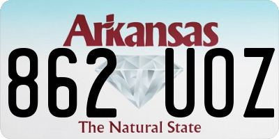 AR license plate 862UOZ