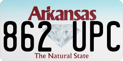 AR license plate 862UPC