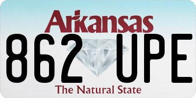 AR license plate 862UPE