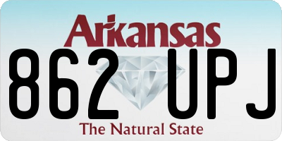AR license plate 862UPJ