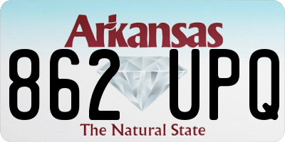 AR license plate 862UPQ