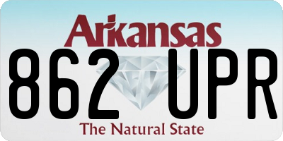 AR license plate 862UPR