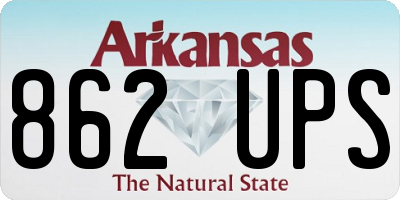 AR license plate 862UPS