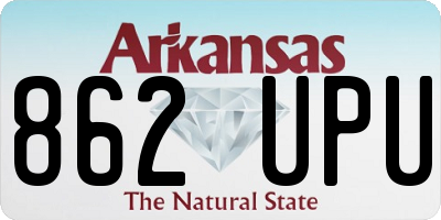 AR license plate 862UPU