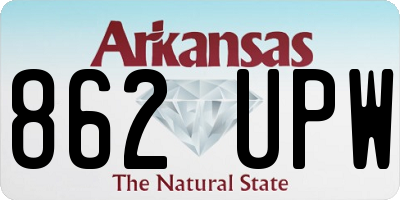 AR license plate 862UPW