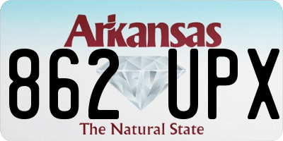 AR license plate 862UPX