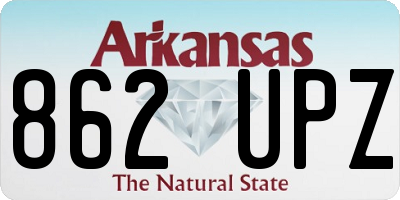 AR license plate 862UPZ