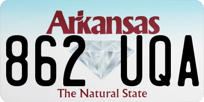 AR license plate 862UQA