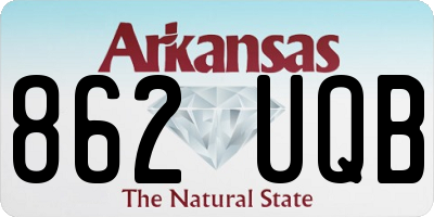 AR license plate 862UQB